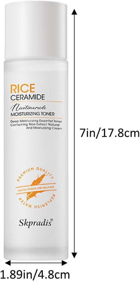 Natural Rice Toner - Ceramide-Infused Hydrating Formula for Dull & Dry Skin | 4.05 Fl Oz