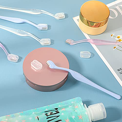 Honoson 6Pcs Eyebrow Razor Set - Mini Face Razors for Women, 3 Colors (2 each)