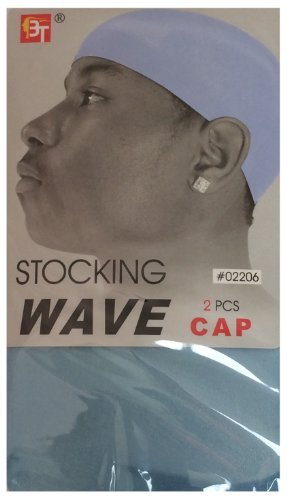 Stocking Wave Caps - Light Blue Hair Accessories for Perfect Waves | Comfortable Fit