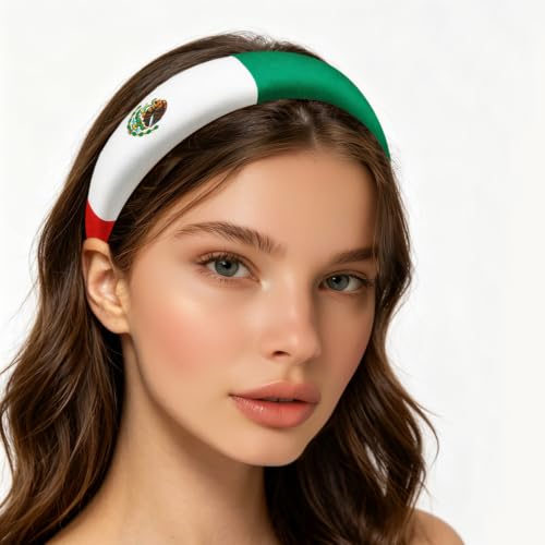 Mexico Flag Hair Accessory Set - 4-Piece Headbands & Clips