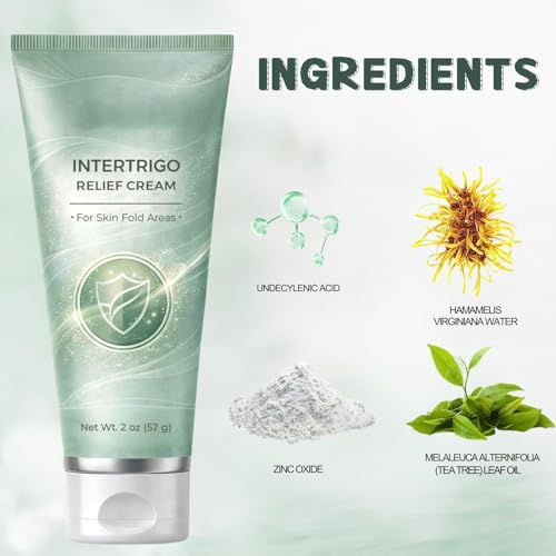 YUEOL 2PCS Intertrigo Cream for Skin Fold Care & Chafing Support, Fast-Drying Non-Greasy Formula
