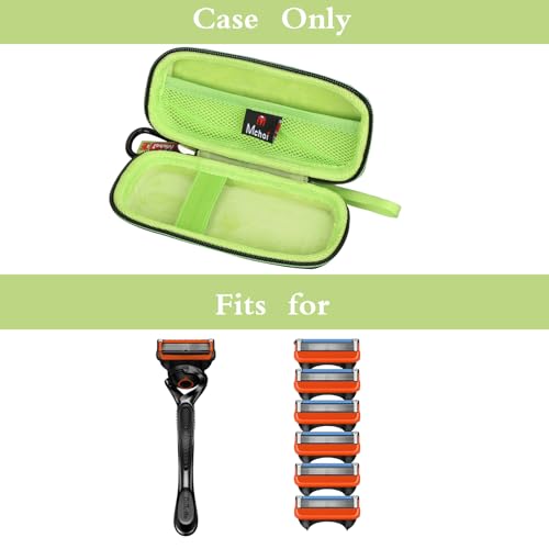 Mchoi Hard Carrying Case for Fusion5 Razor - Black & Green