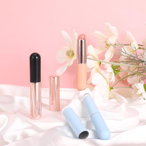 3 Pack Silicone Lip Brush Set with Cover - Reusable Makeup Applicator
