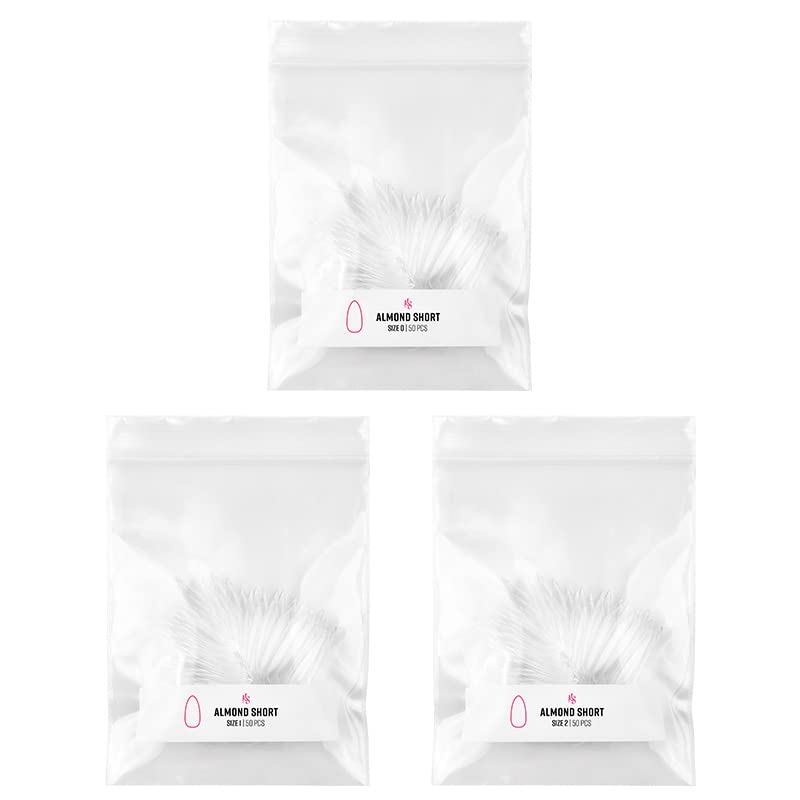 Kiara Sky Gelly Tips Refill Pack - Short Almond Soak Off Soft Gel Nails