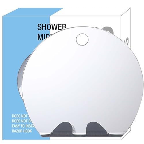 Stianiiie Fogless Shower Mirror with Razor Holder & Anti-Fog Sheets