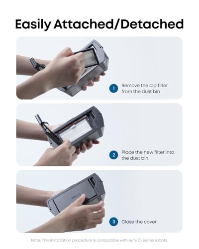 eufy C10 Replacement Washable Filters - 2-Pack for Optimal Cleaning