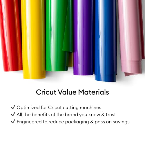 Cricut Value Iron-On Heat Transfer Vinyl, Red, 12" x 10 ft