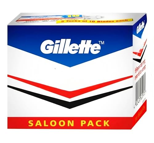Gillette Saloon Double Edge Razor Blades - Pack of 50