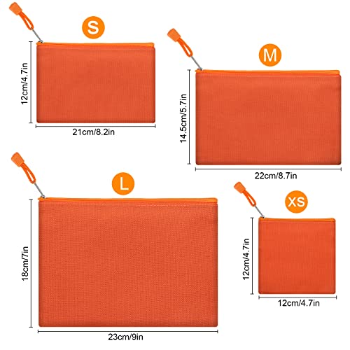 Fassave 12-Pack DIY Blank Cotton Canvas Zipper Bags, Large Makeup Pouches
