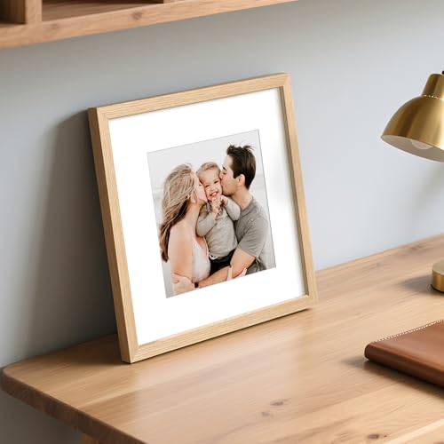 Upsimples 12x12 Natural Solid Wood Picture Frame for Nursery Decor