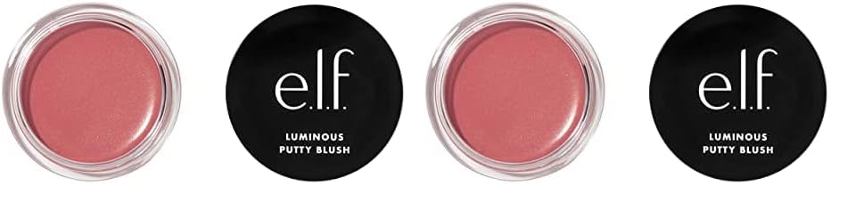 e.l.f. Luminous Putty Blush - Buildable Creamy Blush With Shimmer Finish | Maui Color