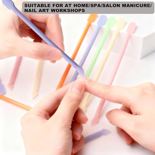 Multicolor 30Pcs Plastic Cuticle Pusher Nail Care Kit - Gentle Manicure Tools