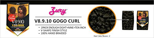 Royal Zury GoGo Curl Crochet Braids, 8-10 Inch V-Shape Synthetic Hair