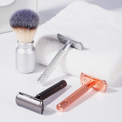Double Edge Safety Razor Kit - Eco-Friendly Zinc Alloy Manual Shaver