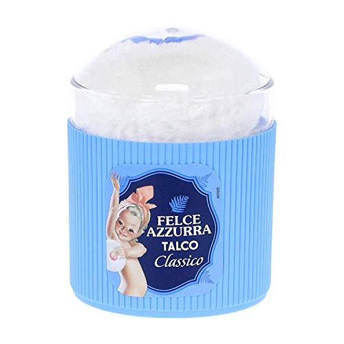 Felce Azzurra Classic Scent-Free Talcum Powder with Puff - Italian Body Powder