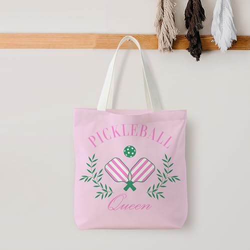 Pickleball Queen Canvas Tote Bag for Women - Perfect Gift