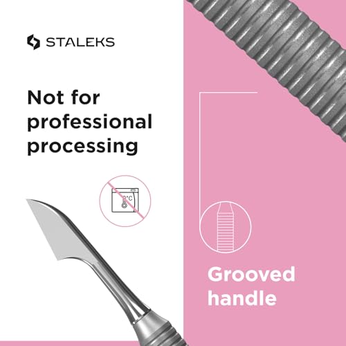 Staleks Beauty & Care Dual-Ended Stainless Steel Cuticle Pusher and Cleaner
