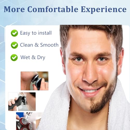 6 Pcs SH30 Replacement Razor Blades for Philips Norelco Series 3000 Shavers