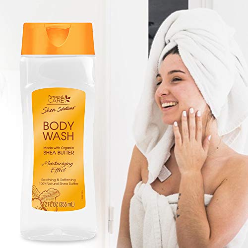 Shea Solutions Organic Shea Butter Body Wash - Moisturizing 12 Oz