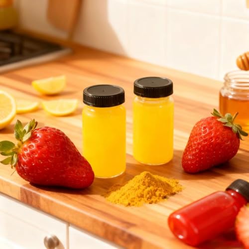 12 Pack 2 oz Glass Shot Bottles with Leak-Proof Lids - Reusable & Dishwasher Safe