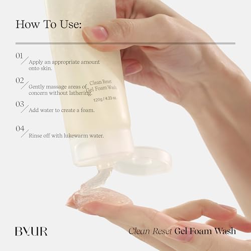 ByUR Gentle Foam Cleanser - Daily Hydrating Facial Wash with Exfoliating Perlite (4.2 oz)