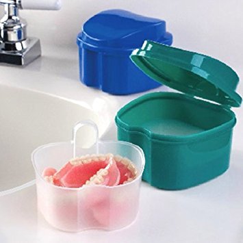 Pepsodent ORAfix Denture Care Bath with Vented Tray, No Spill, Travel Case