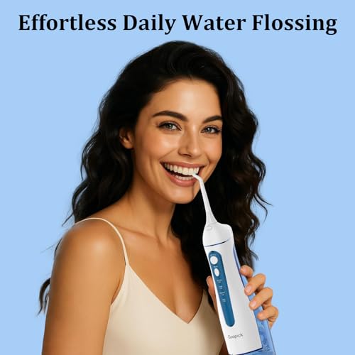 Goopick Cordless Water Flosser, Portable Oral Irrigator with 300ML Tank