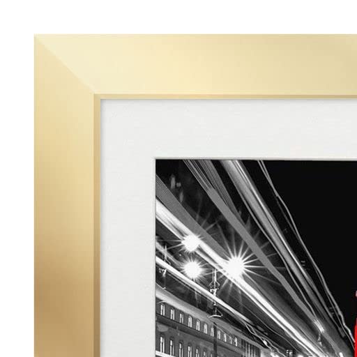 Americanflat 11x14 Gold Picture Frame with Shatter-Resistant Glass
