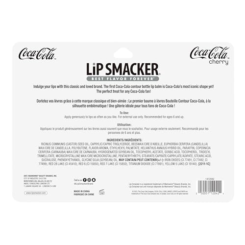 Lip Smacker Coca-Cola Lip Balm Duo – Glossy Finish, Contour Bottle