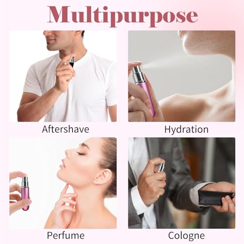 OBSGUMU 5ml Travel Perfume Atomiser Spray Bottles 80mm Refillable Portable