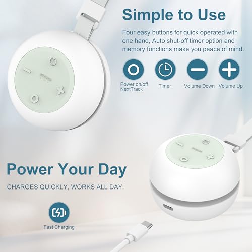 Wobrikosee Portable White Noise Machine with Mood Light & Timer