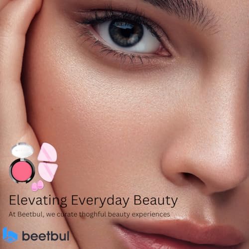 Beetbul Makeup Kit with Blush, Velvet & Finger Puffs – Natural Matte Finish