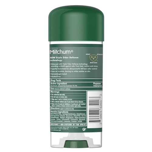 Mitchum Advanced Gel Anti-Perspirant Deodorant Mountain Air 3.4 oz Pack of 3