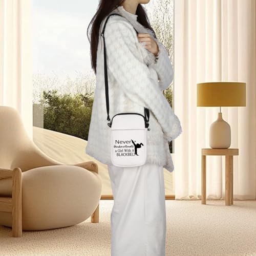 Black Belt Cosmetic Bag - Never Underestimate a Girl with A Black Belt