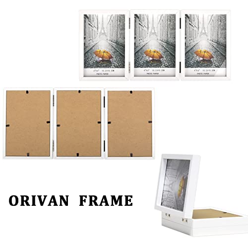 4x6 Triple Picture Frame - Side-by-Side Display with Real Glass