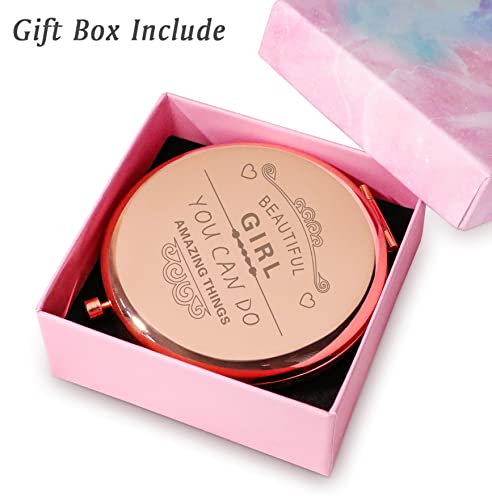 Personalized Gift Compact Mirror for Women Girls - Beautiful Girl…Things - Graduation & Mother's Day Gift, BFF Sister Daughter