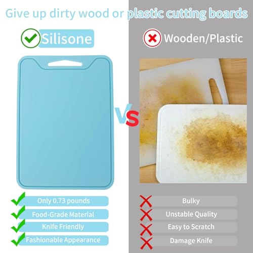 BPA-Free Silicone Cutting Board 11.8''x 8.6'' - Flexible & Dishwasher Safe