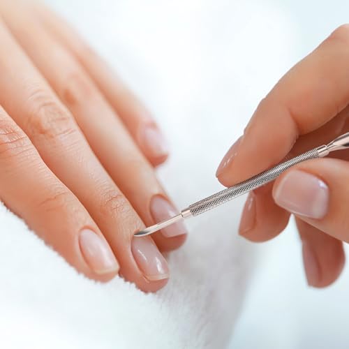 Dual-Ended Stainless Steel Cuticle Pusher and Trimmer Tool