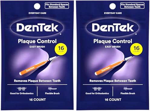 DenTek Easy Brush Cleaners - 16 Pack (Set of 2)