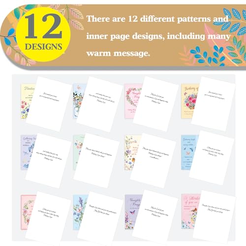 Motiskyy 24 Pack Religious Thinking of You Cards with Envelopes