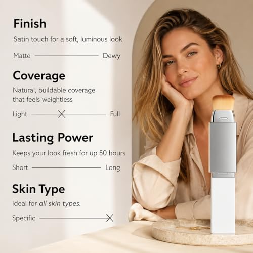 Color Changing Foundation Stick with Hydrating Concealer & Brush
