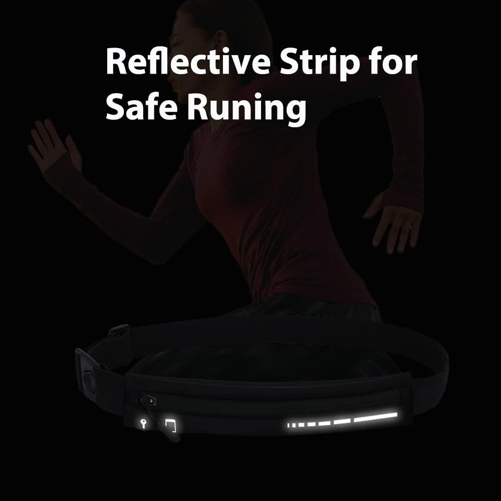 Slim Running Belt for Women & Men - Runners Fanny Pack with Phone Holder | Workout Jogging Waist Bag