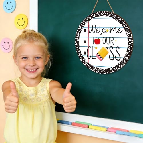 Welcome to Our Class Wooden Hanging Sign - Back to School Decor