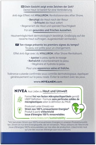 Nivea Men Anti-Age Hyaluronic After Shave Balm 100ml - Soothes & Moisturizes Skin