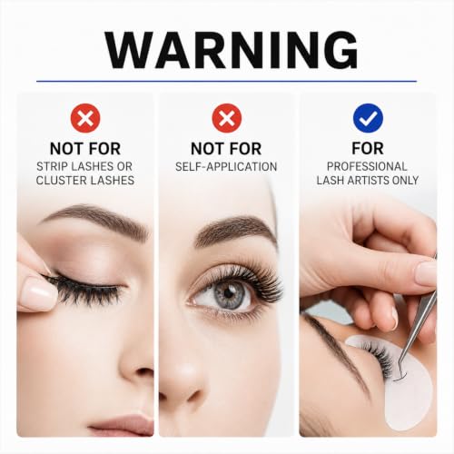 UV Eyelash Extensions Glue - 1 Sec Dry, Low-Fume 5ml for Salons