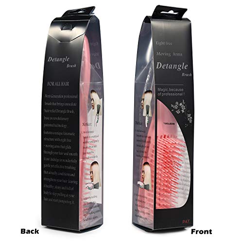 BESTOOL Hair Brush, Detangling Brush for Natural Black and Curly Hair (Pink, Afro 3/4abc), Ideal for Wet or Dry Hair