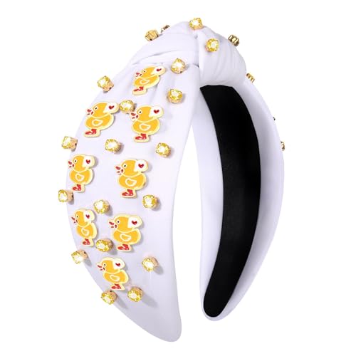 ZITULRY Animal Headband for Women - Yellow Duck & Animal Charm Summer Hair Accessory