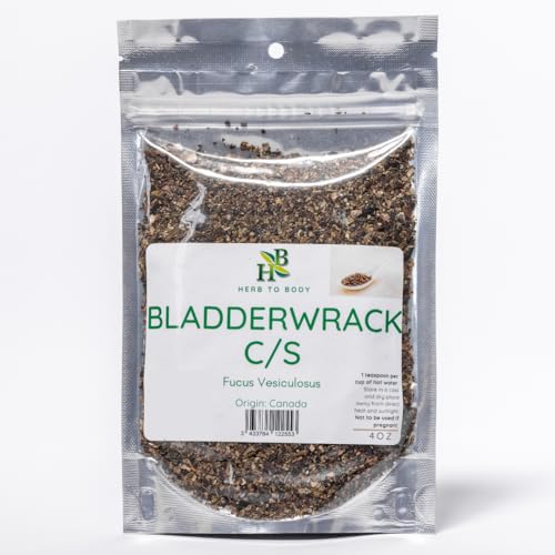 Bladderwrack Herb Cut & Sifted - 4oz Wildcrafted Seaweed for Tea & Culinary Use
