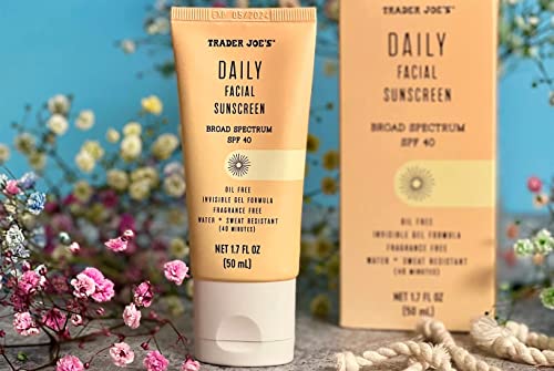 Trader Joe’s SPF 40 Daily Facial Sunscreen Gel Fragrance-Free Water-Resistant