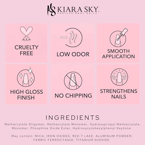 Kiara Sky Tahitian Princess Glitter Soak Off Gel Nail Polish - 15ml